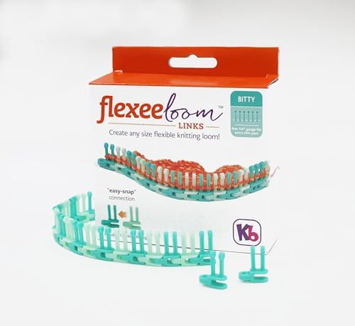 Authentic Knitting Board Flexee Loom Links Bitty, Fine Gauge, for Thin Extra Yarn, 72 Links, 142 pegs by AuthenticKnittingBoard