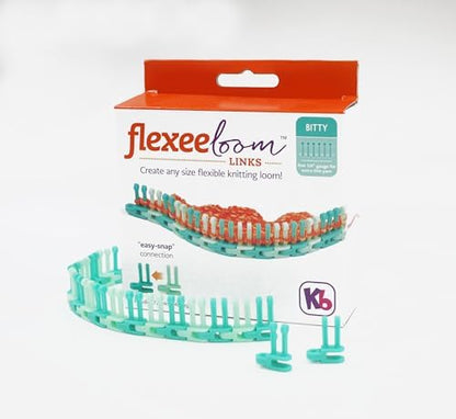 Authentic Knitting Board Flexee Loom Links Bitty, Fine Gauge, for Thin Extra Yarn, 72 Links, 142 pegs by AuthenticKnittingBoard