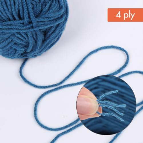 NICEEC 300g Soft Assorted Colors Yarn 100% Acrylic 870yds -DarkSeries - Image 2