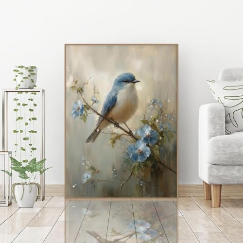 Blue Bird Paint by Numbers Kit for Adults, Color By Numbers for Adults - Image 3