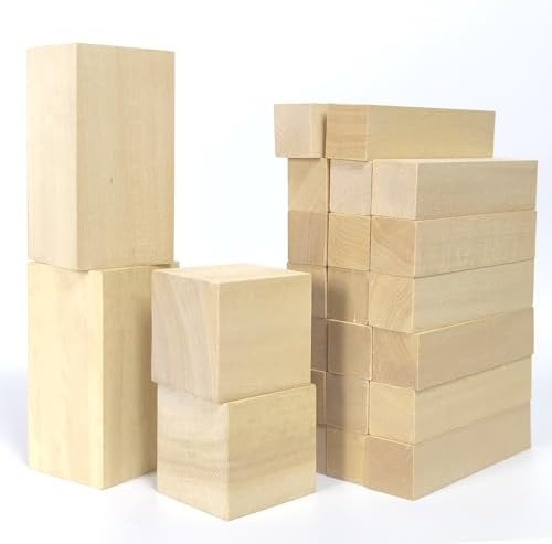 Ninekong 24PCS Basswood Carving Blocks with 3 Sizes，Whittling Wood Carving Kit,Soft Basswood for Carving(4"x1"x1",4"x2"x2",2"x2"x2") - Image 3