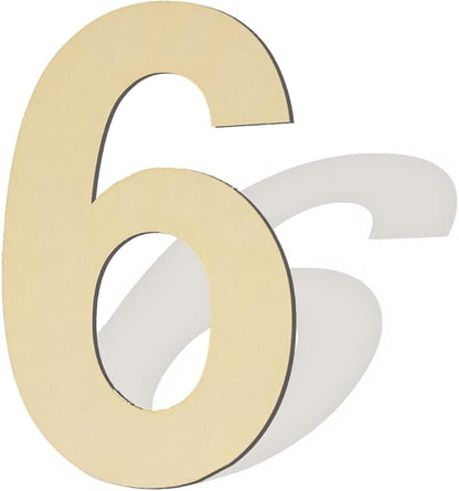 12 Inch Large Blank Wood Number 6 Unfinished Wood Slices Signs Board, Wooden Numbers for DIY Craft Projects, Birthday, Party, Wedding Decorations