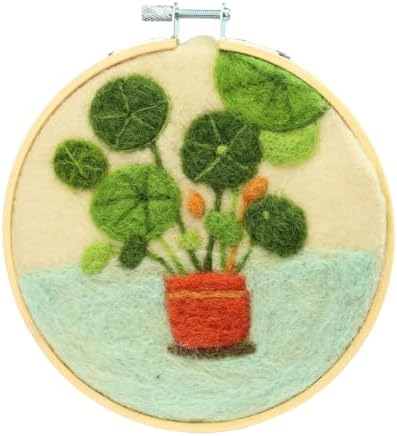 Woolbuddy Wool Painting Felting Hoop Kit (Potted Serenity) for Beginners - Image 7