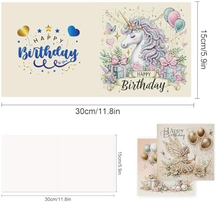6 Pack DIY Diamond Painting Blank Cards Blank Birthday Greeting Cards Formal All Occasion Birthday Note Cards Friendship/Anniversary Cards BFF Thanks Cards Bird Ballet Swan - Image 2