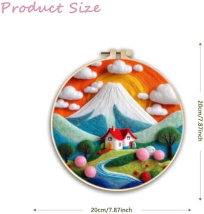 CaptainCrafts Needle Felting Kit for Adults Mountain Village Pattern - Image 2