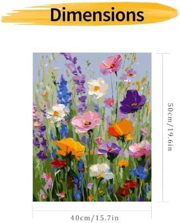 Floral Wildflower Paint by Numbers Kit for Adults Beginner 16X20 inch - Image 5