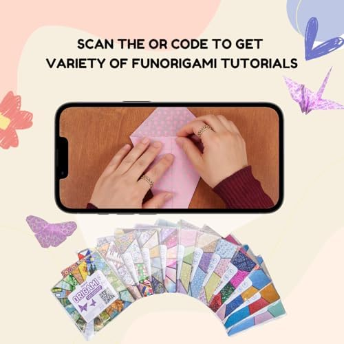 JoyCat Japanese-Style Patterned Origami Paper, 50 Sheets, 6x6 Inch - Image 3