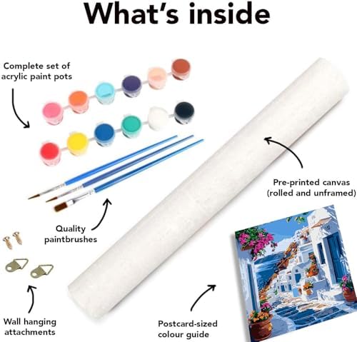 Mrnsiet Paint by Number for Adults Beginners, Easy Seaside Town Paint by Numbers Kits on Canvas, Coastal City Oil Painting Kits Adults' Paint-by-Number Kits for Home Wall Decor 16x20 Inch - Image 5