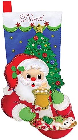 Design Works Crafts Cocoa & Cookies Felt Stocking Kit, by The Yard by Design+Works+Crafts