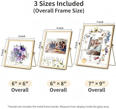 Relaxing Garden Pressed Flower Frame Kit, 3 Frames, 68 Flower Pieces - Image 2