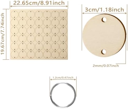 Family Birthday Plaque Tags Wooden Birthday Calendar Board Tags with Rings - Image 4