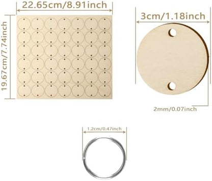 Family Birthday Plaque Tags Wooden Birthday Calendar Board Tags with Rings - Image 4