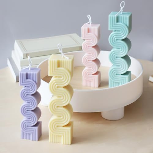 MGLIFEUL 2Pcs Spiral Unique Silicone Wax Candle Mold for Candle Making Molds Silicone Mold Novelty Shapes Moldes De Silicona para Velas Artesanales De Silicona - Image 6