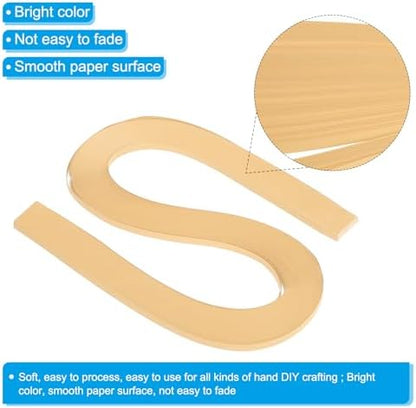 PATIKIL 120pcs Quilling Strips Paper 3/16"(5.2mm) 21"(54cm) Origami Paper Quilling Strip for Art DIY Hand Craft Christmas, Apricot - Image 3