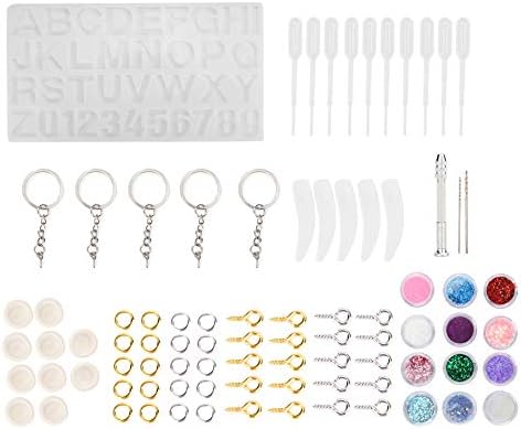 Silicone Mold Resin Jewelry Making Kit, DIY Resin Craft Set with Glitter Powder and Accessories, Reusable Non - for Necklace Pendants and Decor - Image 3