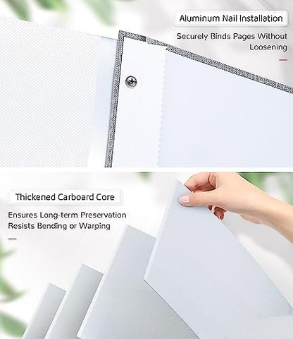 Artfeel Photo Album Self Adhesive Scrapbook Album for 3x5 4x6 5x7 8x10 Pictures,120 Pages Linen Cover with Display Window DIY Photo Book,Ideal Gifts for Family Travel Wedding Baby - Image 7