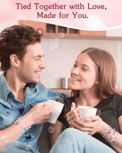 Goldwise Lover Themed Friendship Bracelet Kit for Fans, 2 Boxes Valentine’s Day Bracelet Making Kit with Clay, Glass, Seed Beads and Heart Charms, Inspired by 2019's Iconic Album, Birthdays Gifts - Image 5
