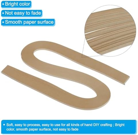PATIKIL 360pcs Quilling Strips Paper 3/16"(5mm) 21"(54cm) Origami Paper Quilling Strip for Art DIY Hand Craft Christmas, Ginger Yellow - Image 3