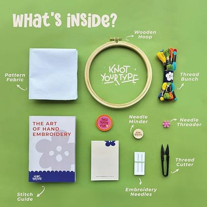 KNOT YOUR TYPE Mother's Love DIY Embroidery Kit with Gift Box - Bundle of 2 | Hand Embroidery Kit with All Stitching Materials | Perfect Art & Craft Gift Set, Stitching Kit for Adults - Image 3