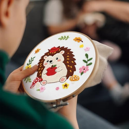 Louise Maelys Hedgehog Embroidery Kit, Cross Stitch Kit for Beginner - Image 2