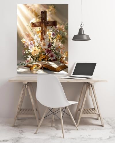 askkqtx Christian Stamped Cross Stitch Kits for Beginners Adults 12x16 in - Image 7