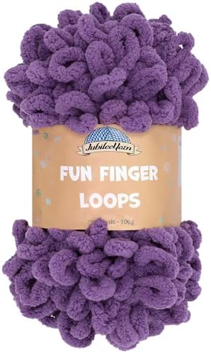 JubileeYarn Fun Finger Loops Yarn - Grape Compote - 1 Skein by BambooMN