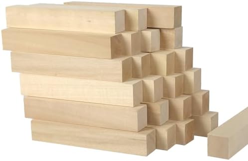 Ninekong 24PCS Basswood Carving Blocks，Whittling Wood Carving Kit,Soft Basswood for Carving(6"x1"x1") - Image 2