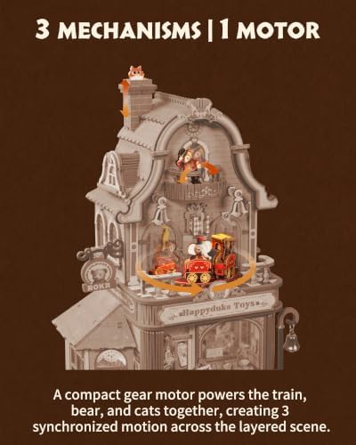 ROKR Happyduke Toys DIY Miniature House Kit 3D Wooden Puzzles for Adults - Image 3
