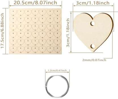 Family Birthday Plaque Tags Wooden Birthday Calendar Board Tags with Rings - Image 4
