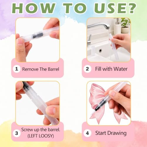 Floral Bow Watercolor Workbook, Pink Bow Painting Book with 12 Designs - Image 3