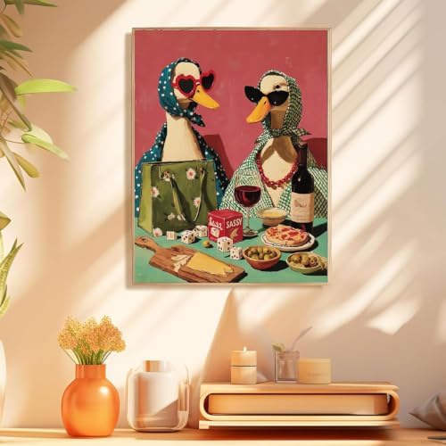 Party Duck Paint by Numbers Kit for Adults Framed Canvas, Frameworkless - Image 4