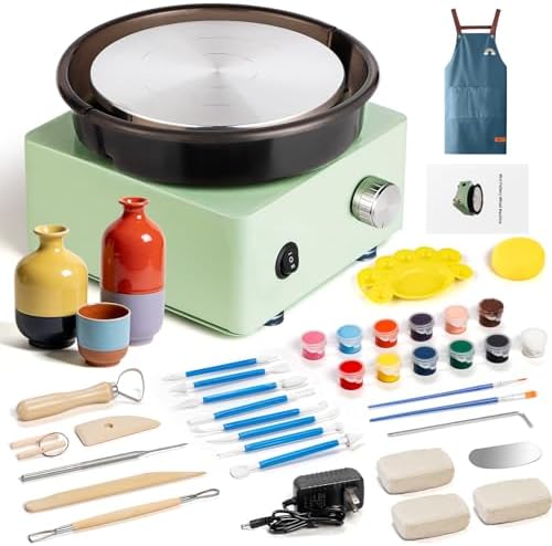 Pottery Wheel - Mini Pottery Wheel kit with 18PCS Pottery Tools by IeBilif