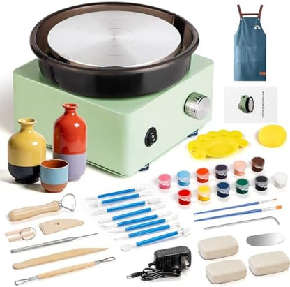 Pottery Wheel - Mini Pottery Wheel kit with 18PCS Pottery Tools by IeBilif