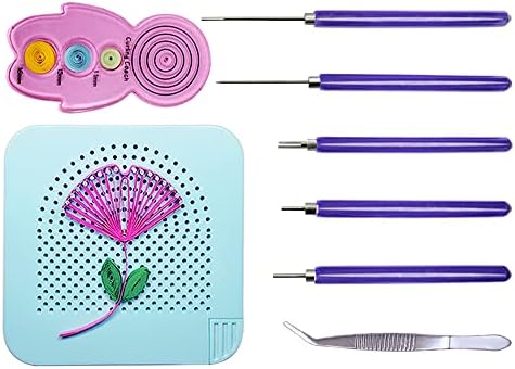 8 Pieces,Quilling Kits,Paper Quilling Tools,Quilling Knitting Board,Quilling Needles,Quilling Curling Coach,Paper Craft DIY Tools,Assorted Sizes Rolling Curling Quilling Needle Pen,XIWUMOER (Blue) by XIWUMOER