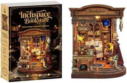 Book Nook Kit DIY Miniature House 3D Wooden Puzzle - Inchspace Bookstore - Image 5