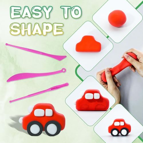 36 PCs Air Dry Clay Kit for Kids Age 3-12 with 3 Sculpting Tools 36 Colors - Image 3