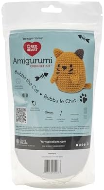Red Heart Amigurumi Yarn Kit for Beginners, Bubba The Cat by RedHeart