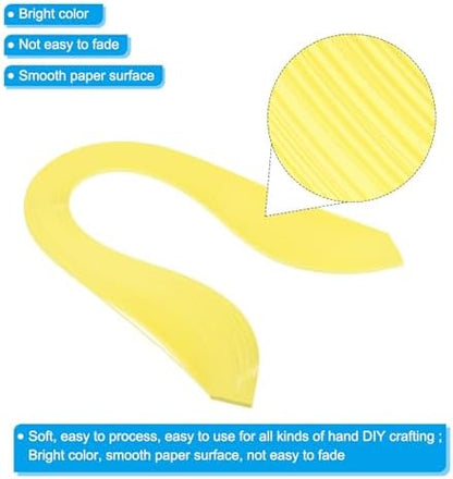 PATIKIL 240pcs Quilling Strips Paper, 3mm x 39cm Bright Yellow - Image 3