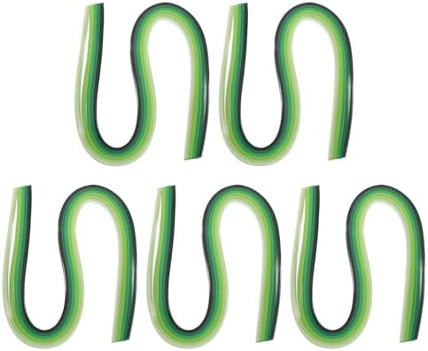 PATIKIL 600pcs Quilling Strips Paper 3/16"(5mm) 21" Origami Paper Quilling Strip for Art DIY Hand Craft Christmas, Green by PATIKIL