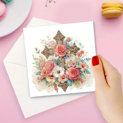 Diamond Art Cards with Envelopes–6PCS DIY Diamond Painting Greeting Cards Kit | Card Making Kit with Bling for Adults & Beginners | Birthday,Holiday & Thank You Cards (Belief) - Image 6