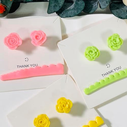 Xaekicr 3pcs Rose Petal Clay Cutters Set – Polymer Clay Cutters for Flower Earrings, Clay Molds for Jewelry Making, Clay Tools for DIY Art Projects - Image 6
