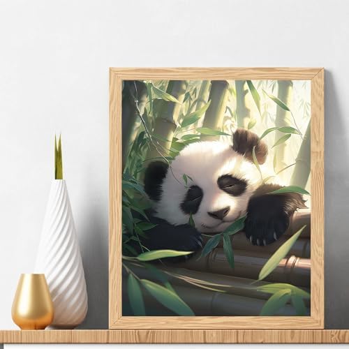 Natuyalo Panda Paint by Numbers Kit for Adults - Animal Paint by Number on Canvas Without Frame, DIY Acrylic Painting for Ideal Gift Home Wall Decor (16x20 Inch) - Image 2
