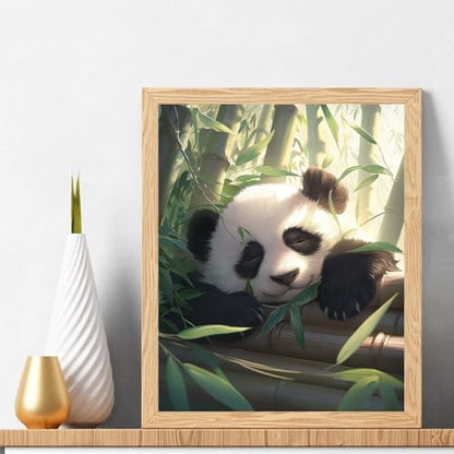 Natuyalo Panda Paint by Numbers Kit for Adults - Animal Paint by Number on Canvas Without Frame, DIY Acrylic Painting for Ideal Gift Home Wall Decor (16x20 Inch) - Image 2