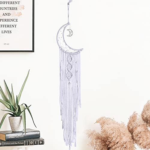 JeogYong Macrame Kit, DIY Moon Dream Catcher Macrame Kits for Kids & Adults Beginners, Includes Metal Hoop Rings Macrame Cord or More Craft Supplies and Materials for Bohemian Wall Decor Dreamcatcher - Image 3