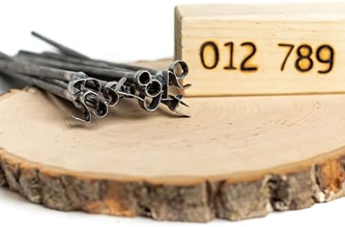 1/2" Number Mini Steel Branding Irons Kit for Hats, Wood Burning, DIY Beginner Adult Crafts Bullet Points by The+Heritage+Forge