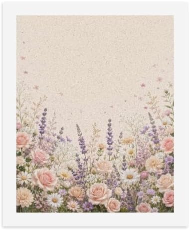 Bozfoxa Paint by Numbers Kit for Adults Beginner Cream Rose Meadow - Image 2