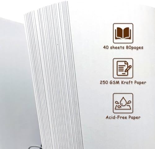 Scrapbook Album 12x12 Inch - Hardcover Kraft Paper Photo Album with 40 Pages, Memory Book for Wedding, Anniversary, Family, Christmas, Baby Shower, Ideal for Preserving Precious Moments - Image 4