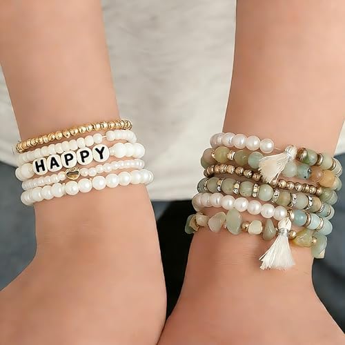 Jewelry Making Kit, Natural Amazonite Stone & Letter Beads for DIY Crafts - Image 6