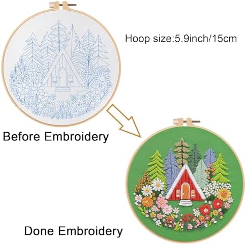 Louise Maelys Garden House Embroidery Kit for Beginners Forest DIY - Image 3