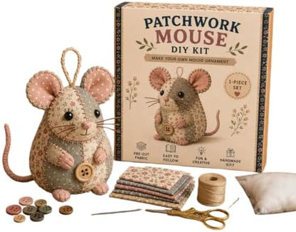 Diys Patchwork Animal Set for Adults Beginners Precuts Floral Fabric Sewing Set with Tools & Stuffing to 3D Plush - Image 7